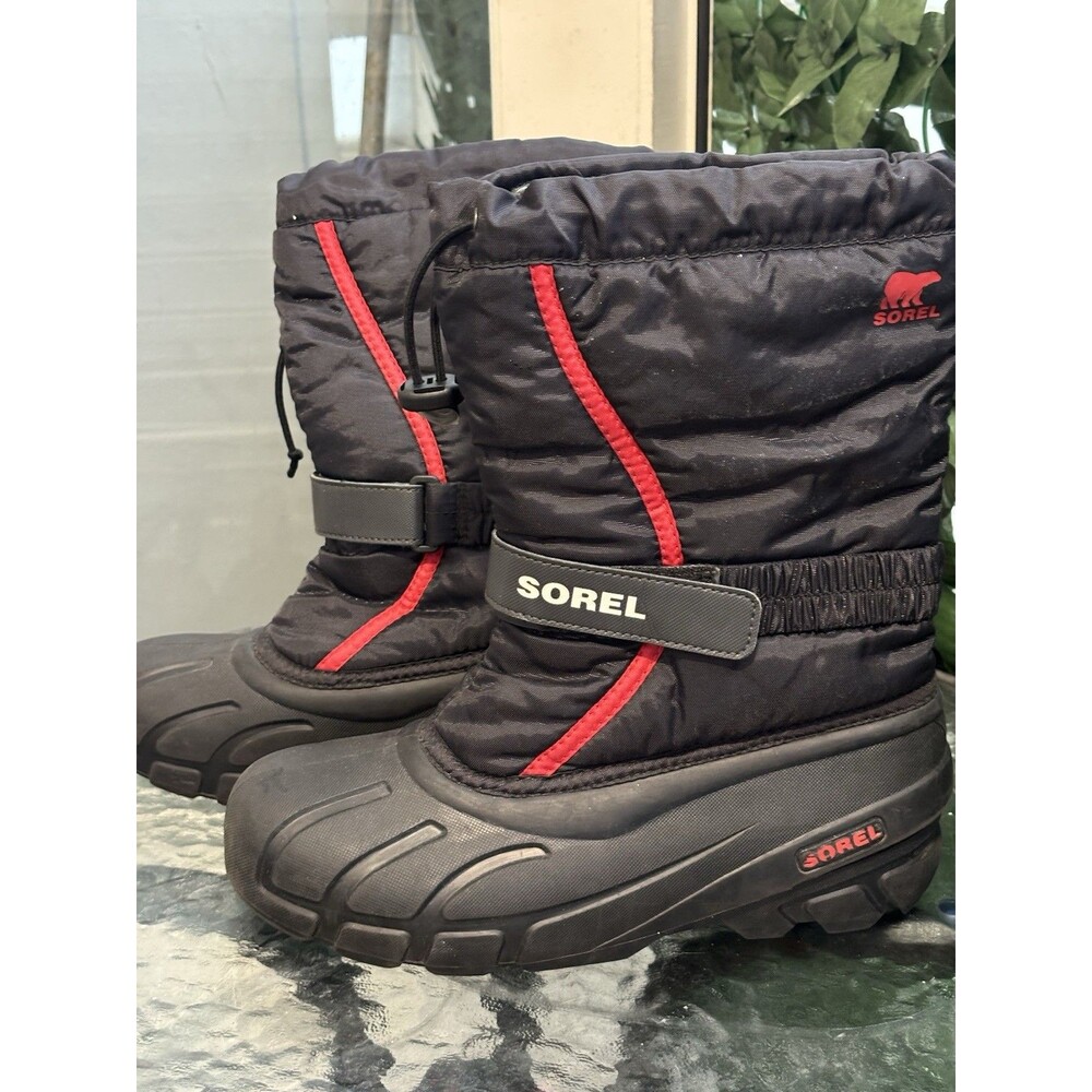 Sorel Flurry Insulated Snow Boots Women's Waterproof Winter Black Outdoor SZ 7
